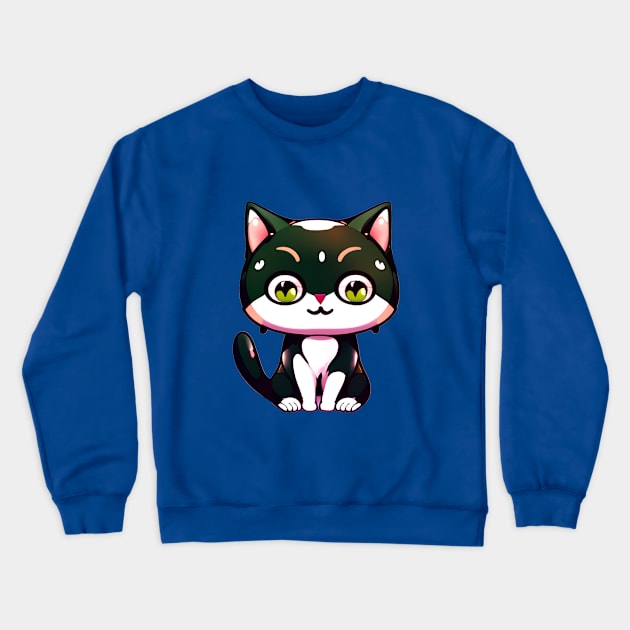 A CUTE KAWAI Kitty Crewneck Sweatshirt by mmamma030